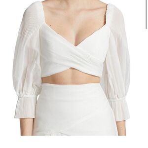 Zimmerman wild botánica pleated bodice blouse